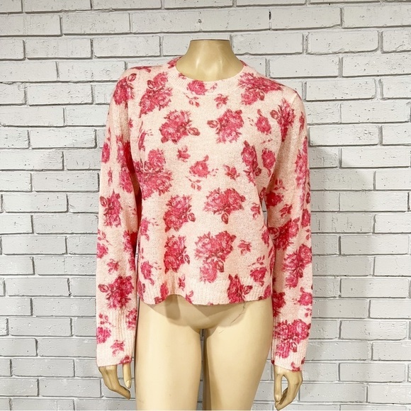 J.Crew Women’s Brushed Wool Rose Garden Crewneck Sweater - Picture 9 of 10